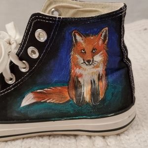 High top sneakers fox foxes, one of a kind